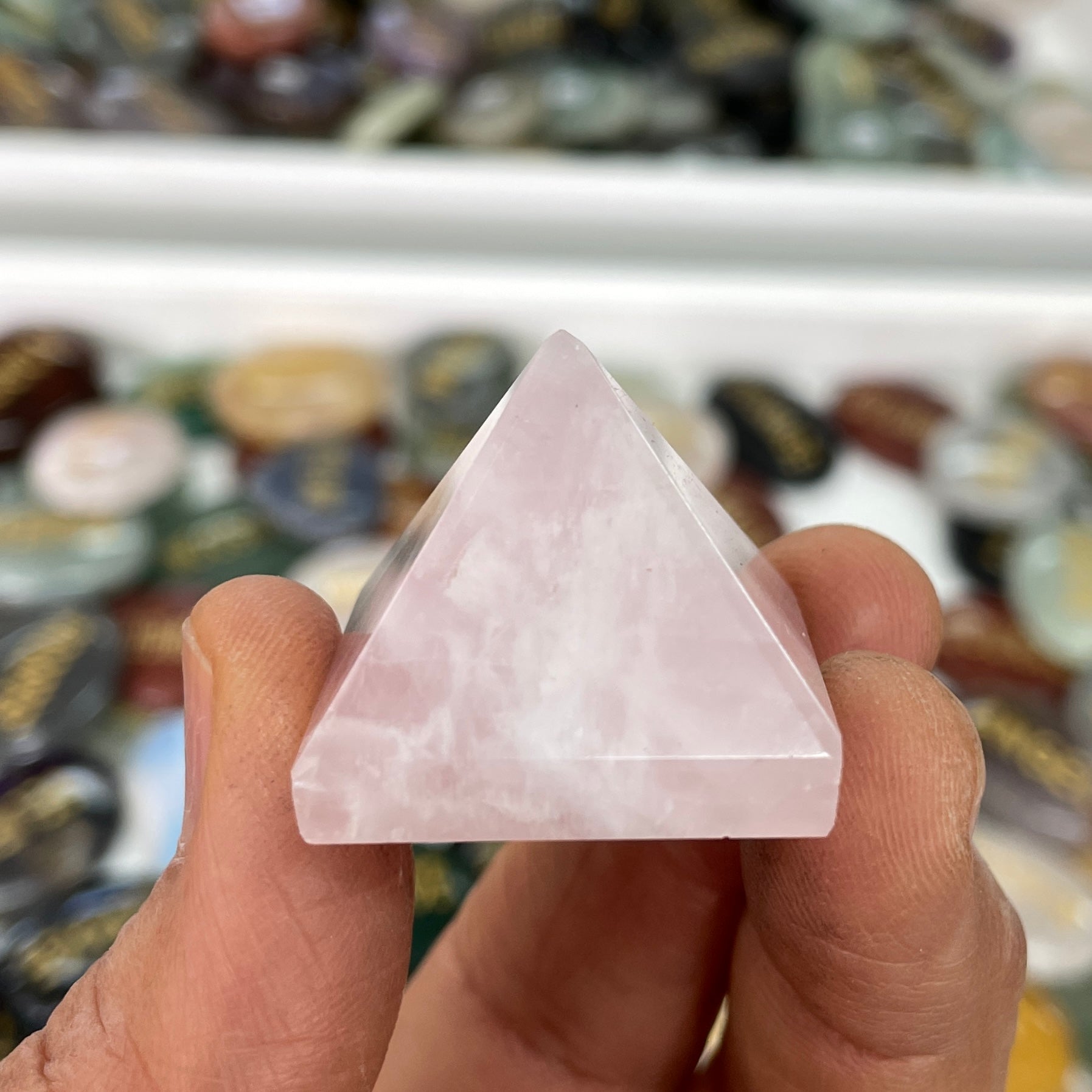 Rose Quartz - Mini Pyramid - 3cm Rose Quartz - Mini Pyramid - 3cm